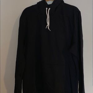 solid black hoodie